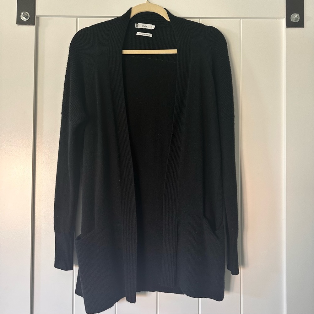 Vince. 100% Cashmere Open-Front Cardigan - Picture 7 of 11